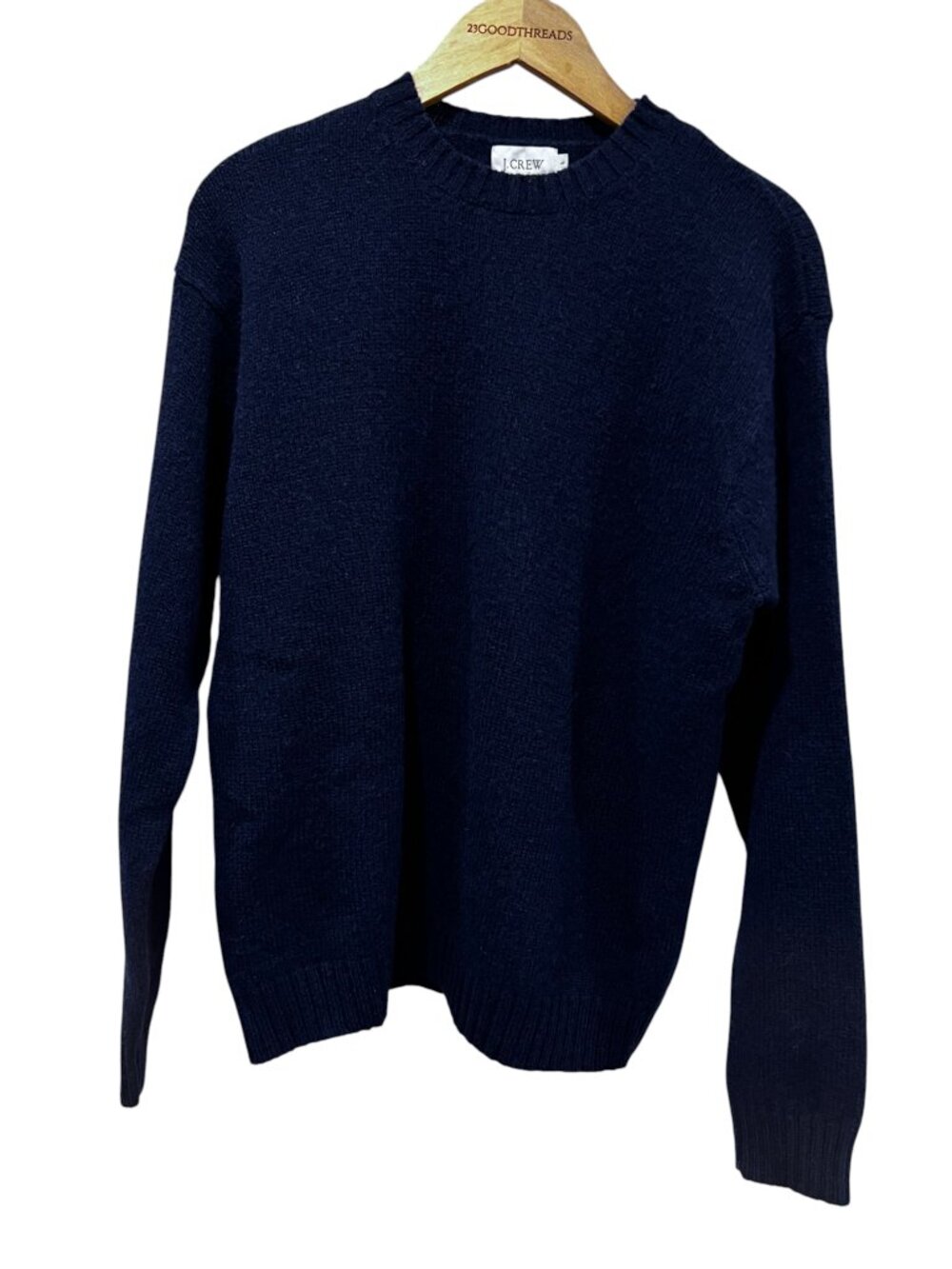 J Crew Vintage Navy Wool Crewneck Sweater, L